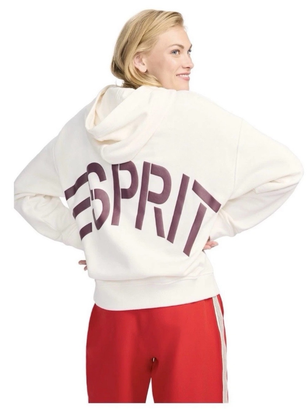 ESPRIT Women’s Oversized Logo Sweatshirt Hoodie, Retro 80s Various Sizes *NWT